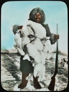 Image of Panikpah with Arctic Hares